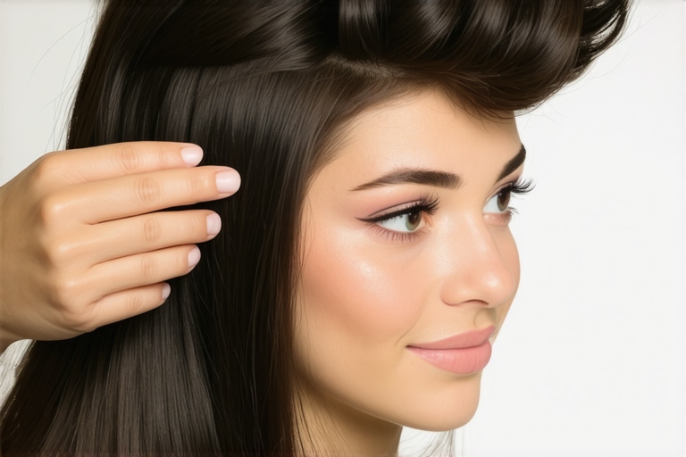 Scalp treatment session in progress